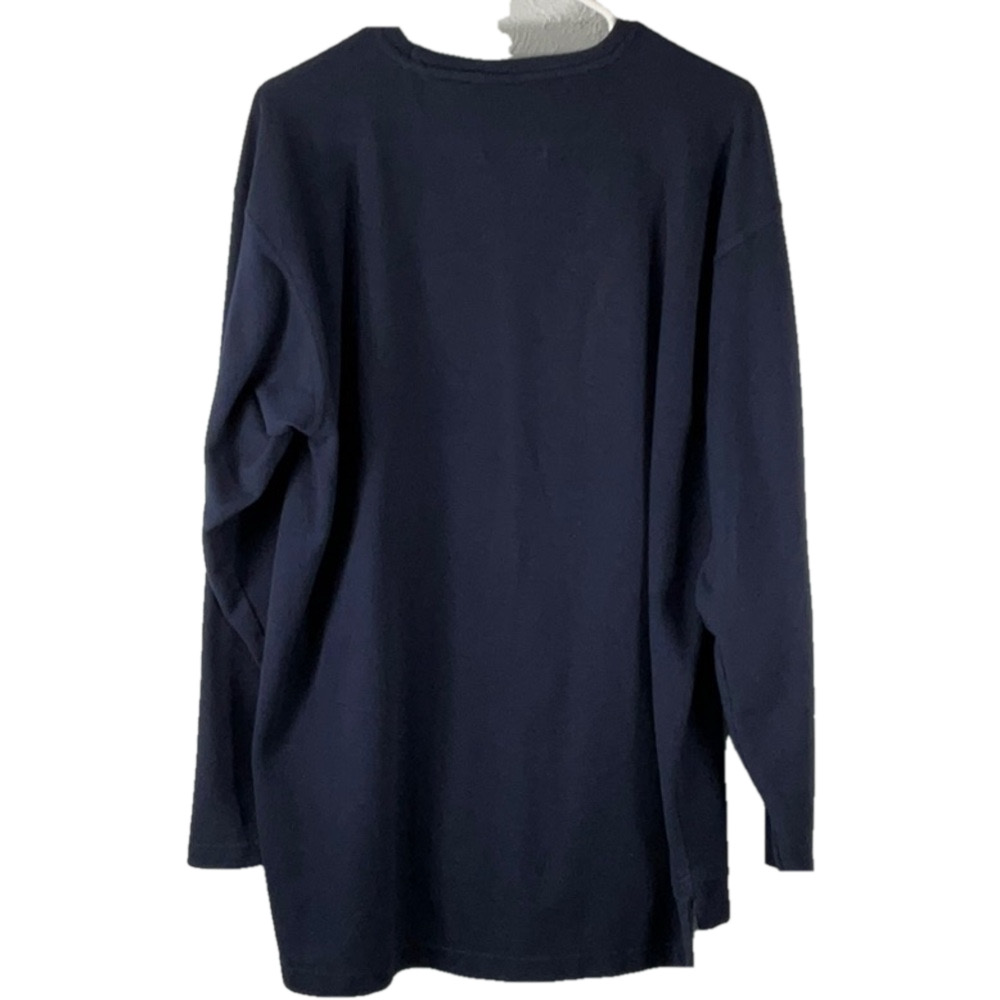 Men's Navy Blue Long Sleeve Shirt - Picture 3 of 5